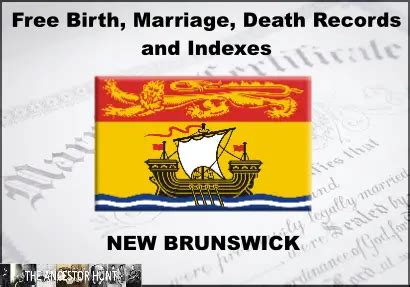 new brunswick birth marriage death.